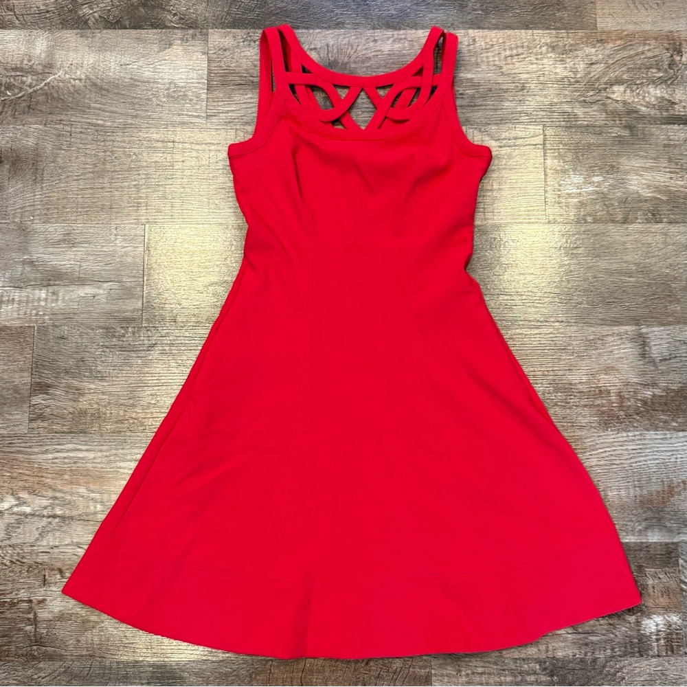 White House Black Market Red Fit and Flare Above Knee Dress Size 00